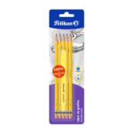 Blíster pelikan con 4 lápices 2hb + marcatexto 214, color fluorescente