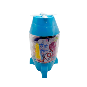 Bote en forma de cohete con 12 masas moldeables + 2 mini moldes, color surtido