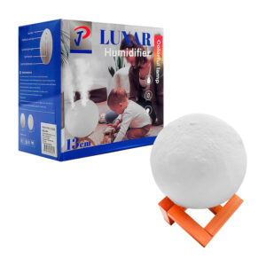 1pza Humidificador decorativo en forma de luna con base de plástico e iluminación led, variedad de colores / colorful lamp / lunar humidifier