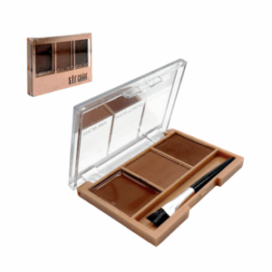 Paleta con 3 sombras de distintos tonos de café para cejas, 6.23g / s.f.r color / 7013
