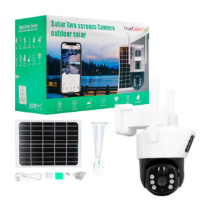 1pza Cámara binocular fija colgante con panel solar para exteriores, rotable, variedad de funciones / smart solar camera / bbg-60624