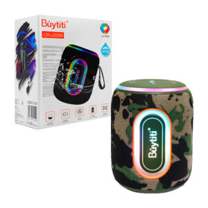 1pza Bocina cilíndrica inalámbrica con asa agarradera, iluminación rgb, textura tipo tela y botones superiores, variedad de colores / buytiti / ch-j2059 / ipx6