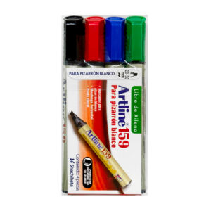 Paquete con 4 marcadores para pizarrón blanco / artline159 / ek-159/4w