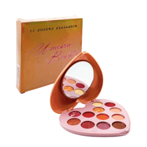 Paleta de sombras con forma de corazón y 12 colores / unicorn beauty / 201315