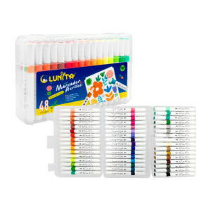 Estuche con 48 marcadores de acrílico punta bala, color surtido / l250-48