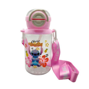 Botella pequeña doble boquilla, estampado de personajes animados, variedad