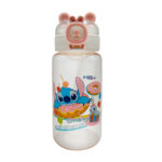 Botella de 500ml, decoración y broche de conejo, estampado de personaje animado