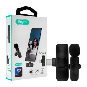1pza Micrófono inalámbrico de solapa buytiti colgante con receptor tipo c para teléfonos, variedad de usos / buytiti / mr-836