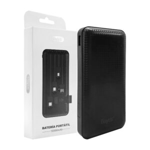 1pza Batería portátil / power bank buytiti de 10000mah con gancho colgante y entradas v8, tipo c, lightning y usb / pl-50