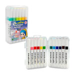 Estuche con 12 marcadores de acrílico punta bala, color surtido / l250-12
