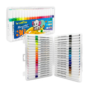 Estuche con 36 marcadores de acrílico punta pincel, color surtido / l251-36