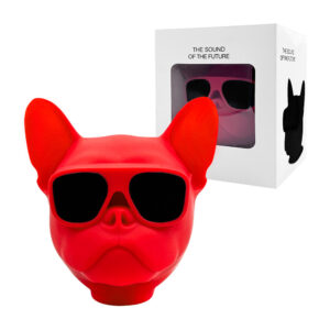 Bocina inalámbrica de cabeza de perro con lentes, colores surtidos / wgt