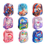 Mochila infaltil escolar diseño 3d con 2 compartimentos y luz, variedad